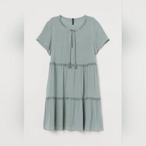 H&M Lace detail crepe dress nwot